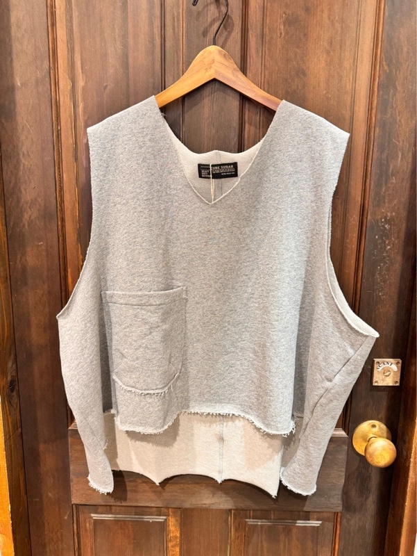 裏毛Ｖネックルーズベスト