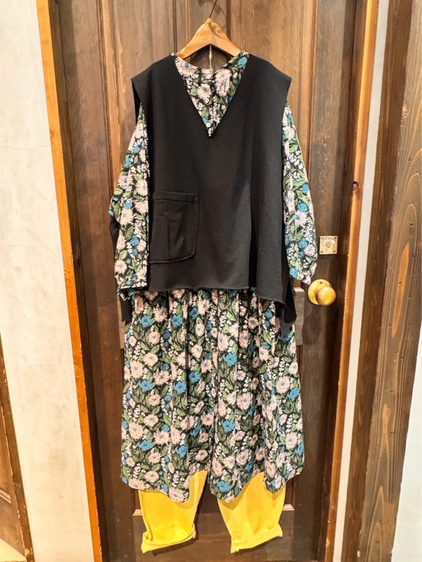 裏毛Ｖネックルーズベスト