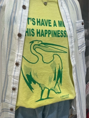 21/-OE天竺ペリカンプリントTシャツ