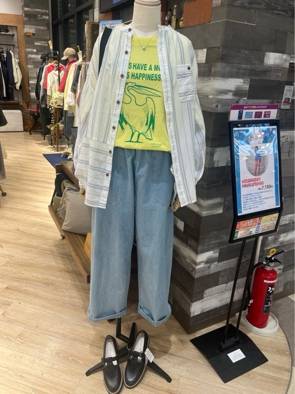 21/-OE天竺ペリカンプリントTシャツ