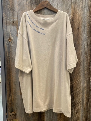 天竺パウダー加工衿刺繍Ｔシャツ