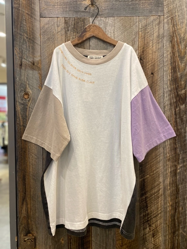 天竺パウダー加工衿刺繍Ｔシャツ