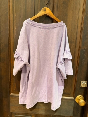 パウダー加工袖フリルTシャツ⭐︎