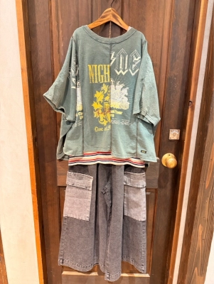 ケミカル加工リメイク風ヤッコT