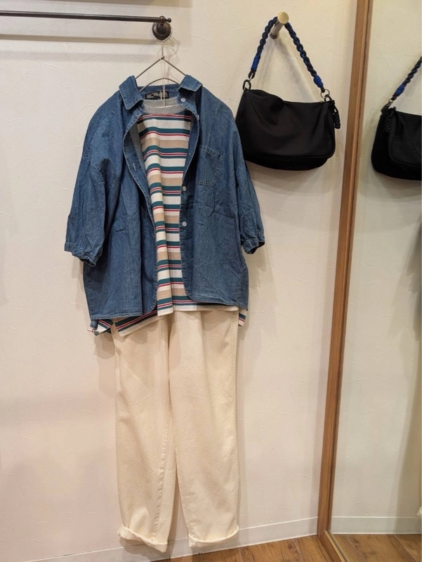 汗染み防止加工シリーズ☆ボーダーT