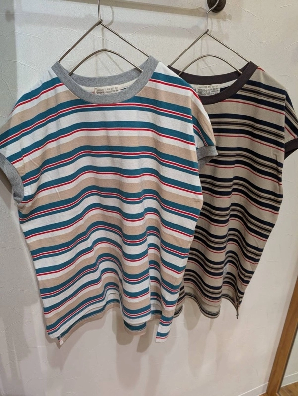 汗染み防止加工シリーズ☆ボーダーT