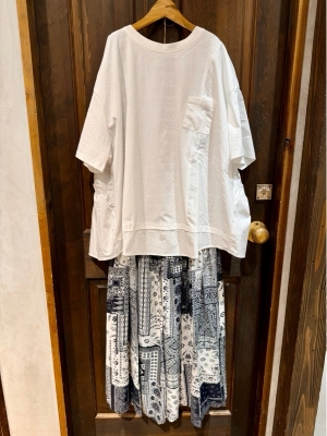 大人気♡大人可愛い布帛切替T☆