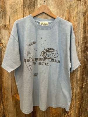 スラブ天竺univarseプリントTシャツ