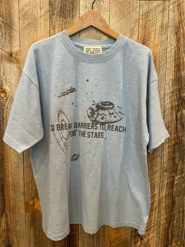 スラブ天竺univarseプリントTシャツ