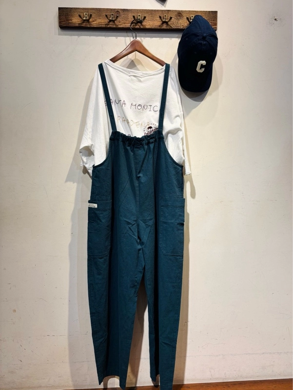 綿ボイルサイドポケットサロペット