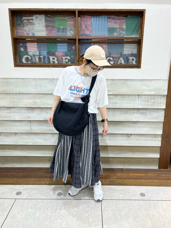 シアーチェックスカート