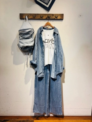綿レーヨン BIGシャツ