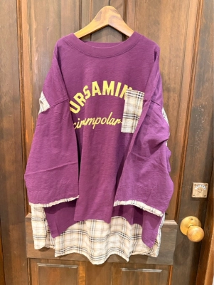 チェックポケ付リメイク風プルオーバー⭐︎