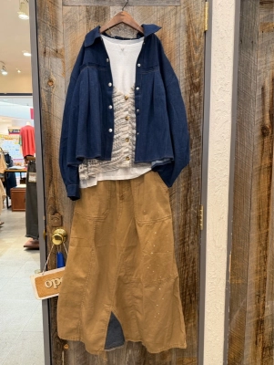  ⋱⋰ ⋱⋰ デニム切替 ショート丈SH ⋱⋰ ⋱⋰ 