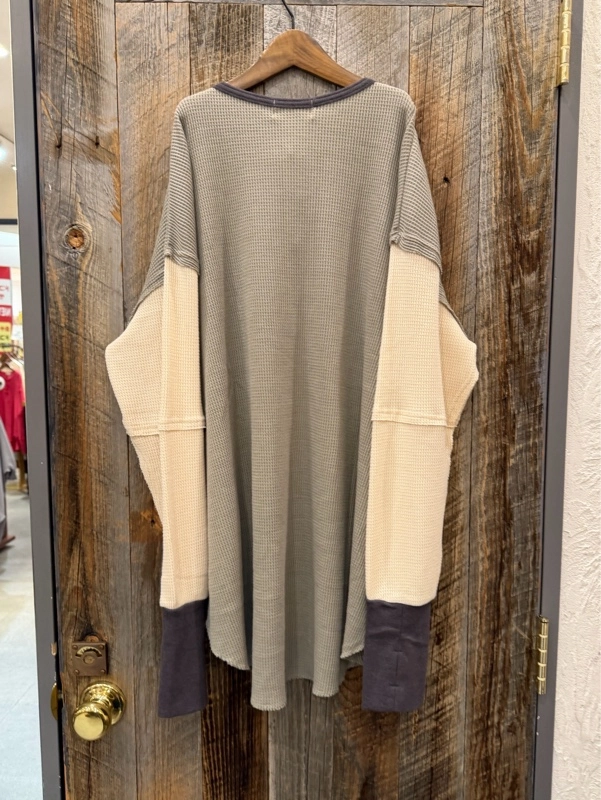 ✶✶ CVCワッフル ヘンリーネックプルオーバー ✶✶