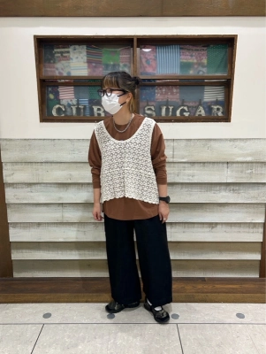 デニムワイドストレートパンツ