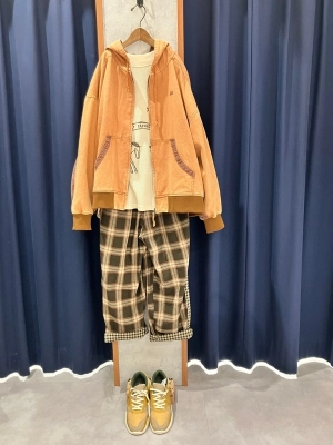 硫化染め×細コーデュロイパーカージャケットコーデ☆