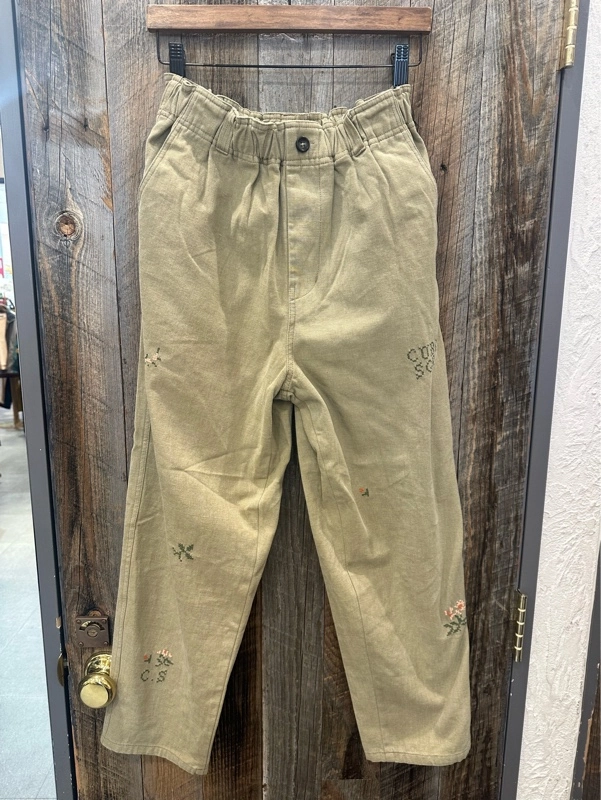 ピーチツイルクロスステッチテーパードパンツ